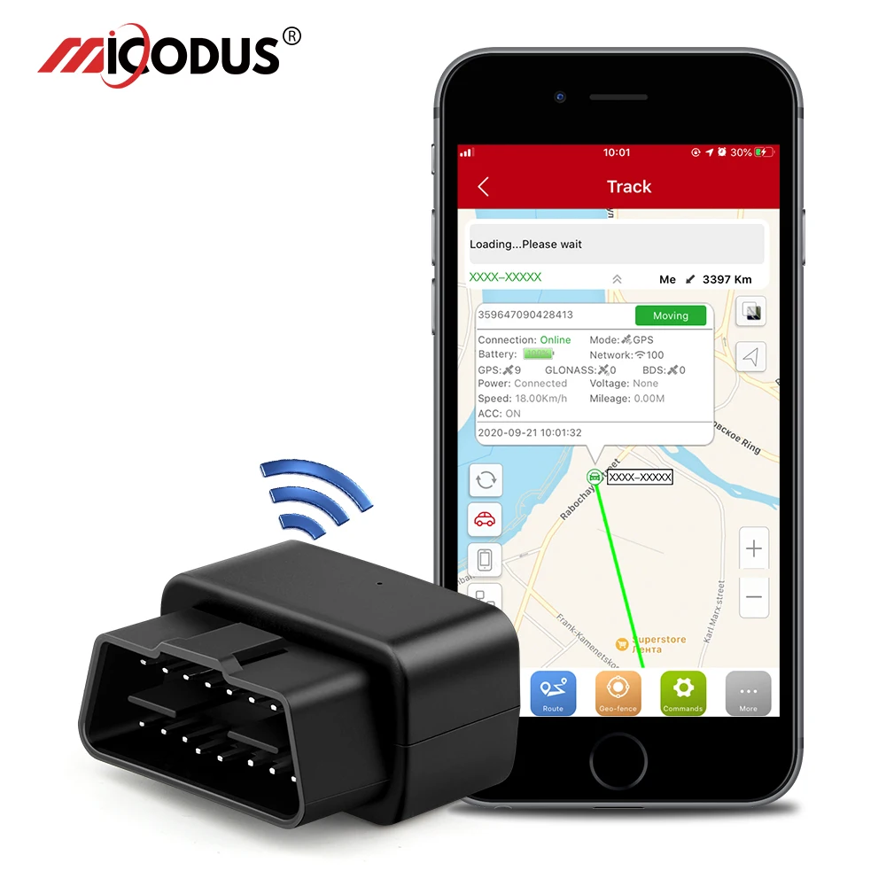 Автомобильный GPS-трекер Micodus MV33 мини-трекер OBD2 с функцией отслеживания в реальном