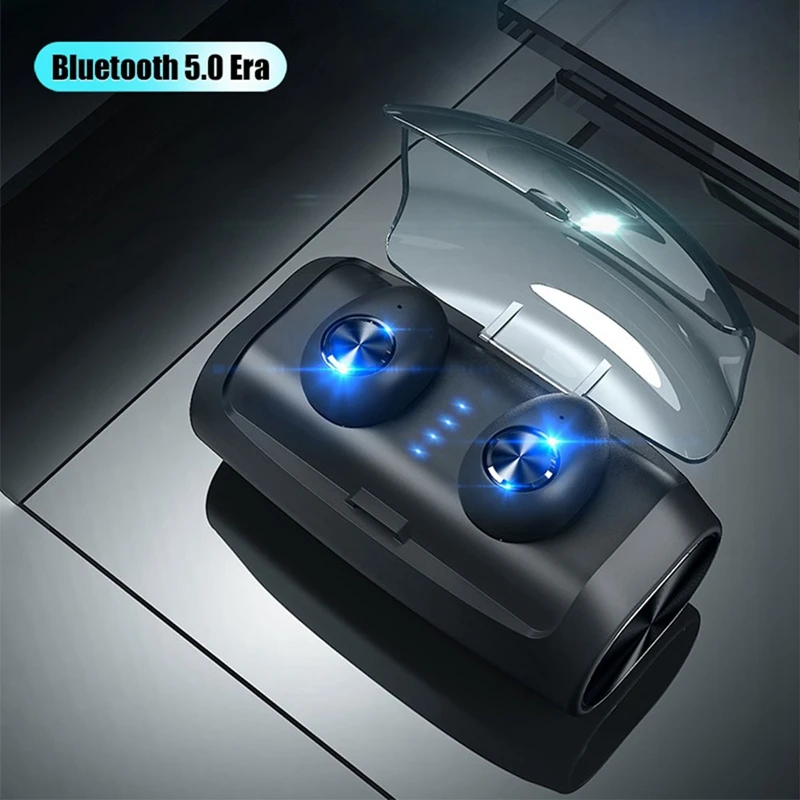 V6 TWS Bluetooth 5,0 наушники, Беспроводные спортивные наушники, Handsfree управление, шумоподавление, наушники, стерео гарнитура с зарядкой B