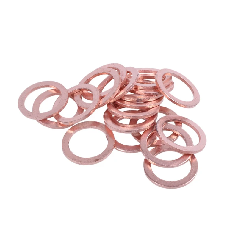

HTHL-20 pcs 10mm x 14mm x 1mm copper washer seal spacer seal