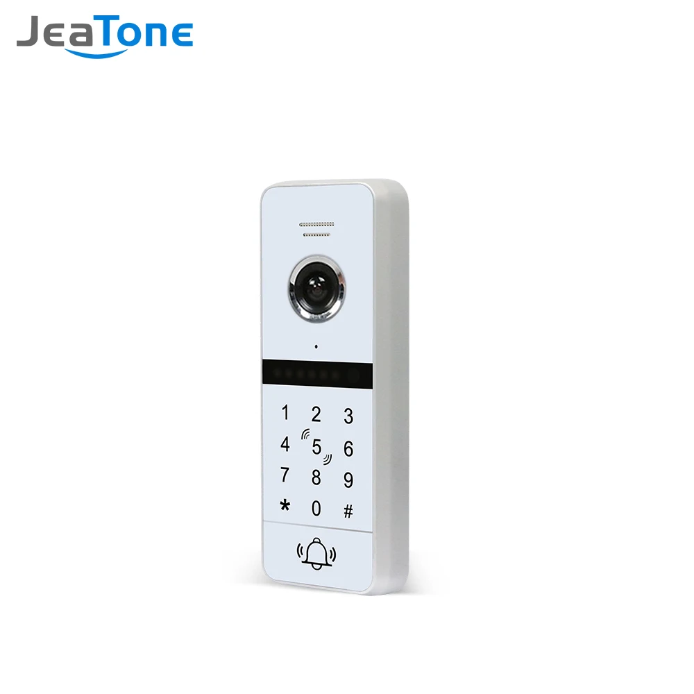 JEATONE-timbre con pantalla táctil para exteriores, unidad 720p con cable, compatible con desbloqueo por contraseña, necesita trabajar con Jeatone IP Wifi Monitor