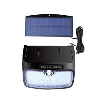 

ICOCO LED Solar Power Sound Control+Human Body Motion Sensor Activated Separable Wall Light Outdoor Indoor Security Night Light