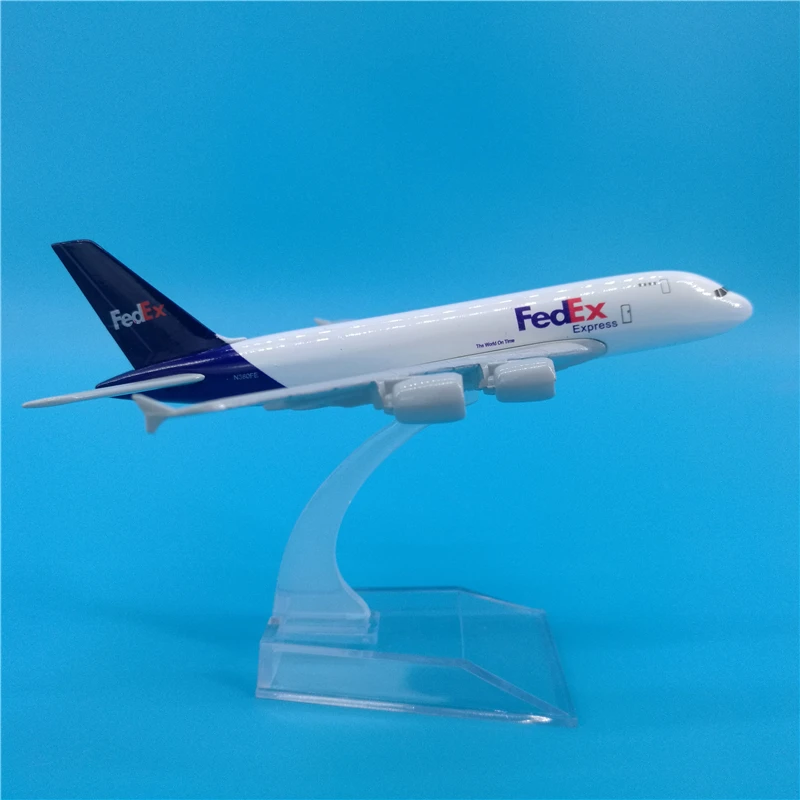 16 см 1:400 сплав самолет коллекционный дисплей FedEx авиакомпания Airbus модель A380 игрушечный самолет Модель Коллекция детские подарки
