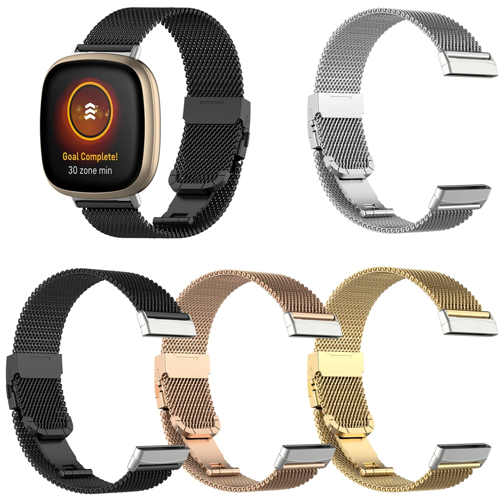 Миланский ремешок для часов Fitbit Versa 3/Sense смарт-браслет металлический сменный 3 Correa