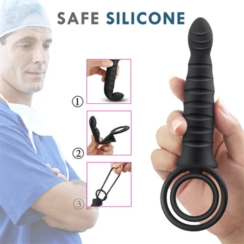 10 Frequency Double Penetration Anal Plug Dildo Butt Plug Vibrator For Men Strap On Penis Vagina Plug Adult Sex Toys For Couples 5