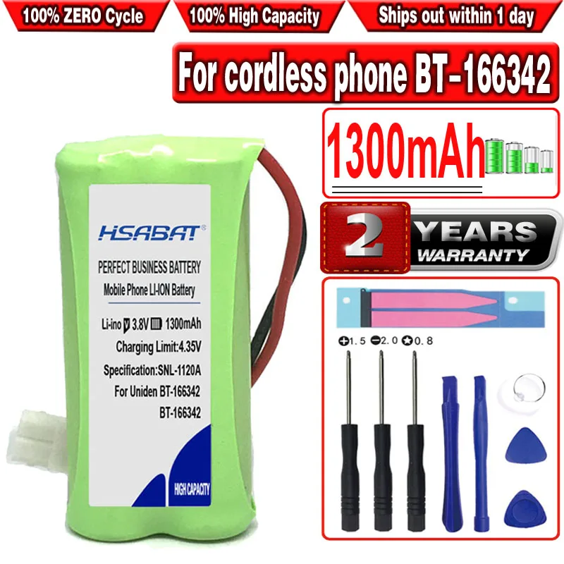 HSABAT 1300mAh BT-166342 ni-mh аккумуляторная батарея внутренняя для беспроводного телефона |