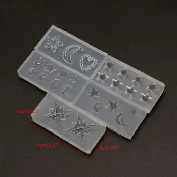 

5Pcs Mini Moon Star Sun Resin Mold Astral Planet Theme Jewelry Fillings Resin Silicone Mold Tools Nail Art Craft S29 20