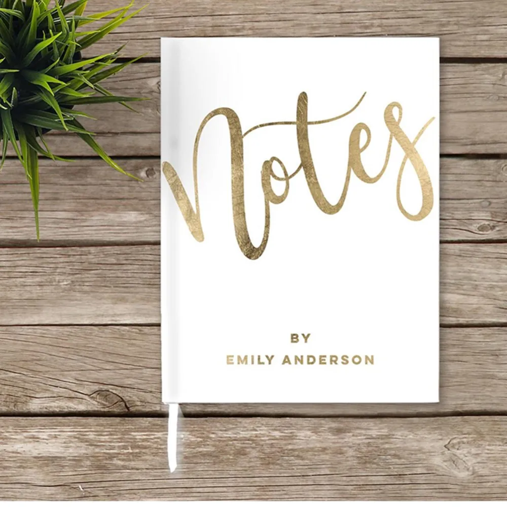 Personalized Notebook Custom Wedding Journal Portrait Baby shower Gold Foil birthday Note Book Gifts For Her | Дом и сад