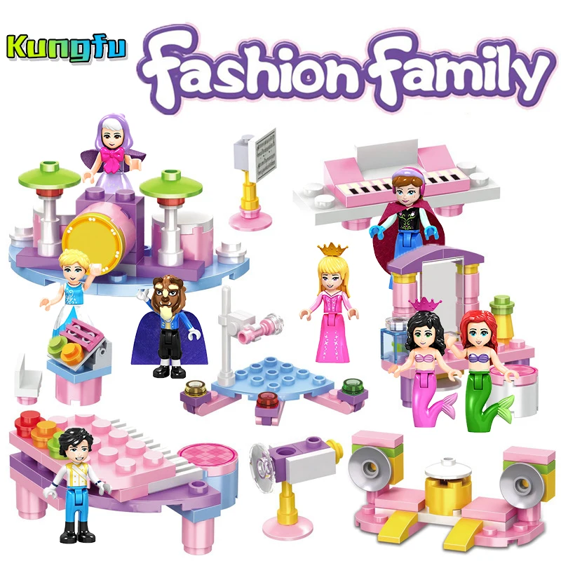 

City series Princess Series Fairy Godmother Maleficen Compatible Legoings Princess Building Blocks Figures Toys Bulk Specials