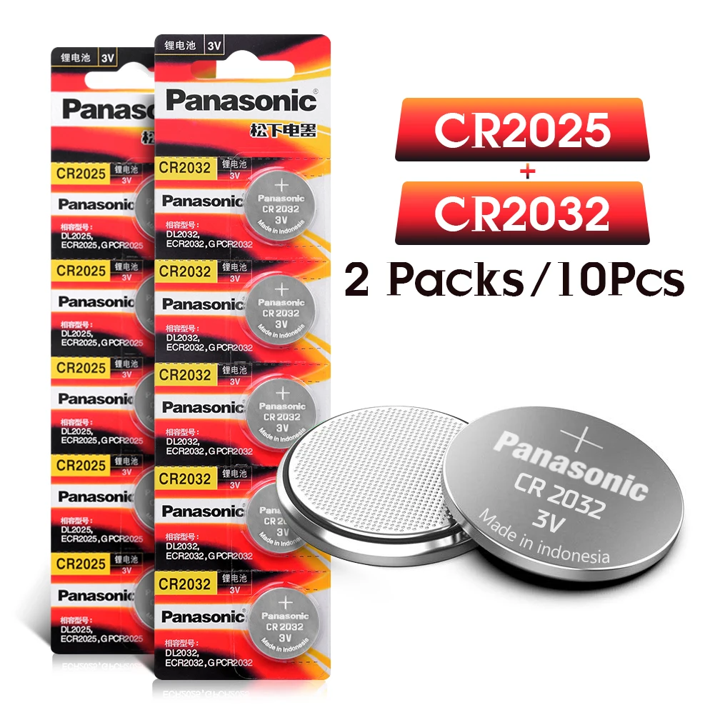 PANASONIC 3 в 5 шт. Cr2025+ 5 шт. Cr2032 часы Батарея CR 2032 2025 монеты pilas для видеокамеры калькулятор часы материнская плата компьютера