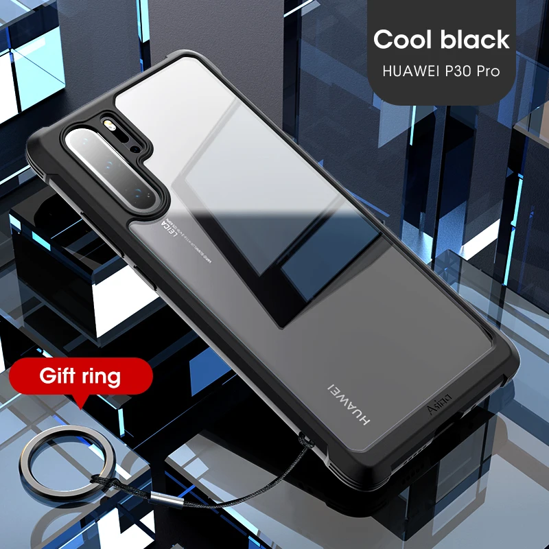 Black ASINA бампер чехол для huawei P30 Pro силиконовый роскошный противоударный Прозрачный чехол для телефона для huawei mate 20 Pro P30 Coque Capa - Цвет: Black