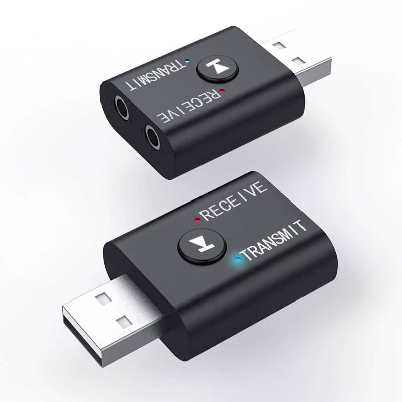 Портативный Bluetooth 5 0 передатчик приемник 3 мм AUX USB мини 2 в 1 беспроводной стерео