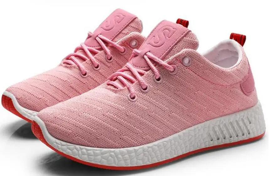 Попкорн винтажные кроссовки, Корейская версия облегченной женской обуви - Цвет: Розовый