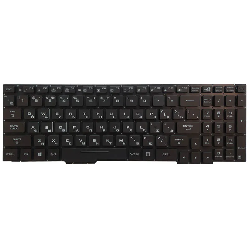 Teclado do Portátil Russo para Asus Gl753vd com Retroiluminado Vermelho Branco Gl753 Gl753v Gl753ve - - Imagem 2