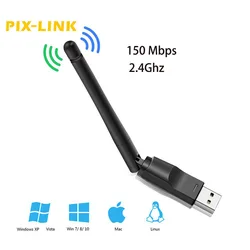 Carte réseau WiFi sans fil USB 2.0 150M 802.11 b/g/n LAN, adaptateur antenne rotative pour ordinateur portable, Mini Dongle Wi Fi MT7601 