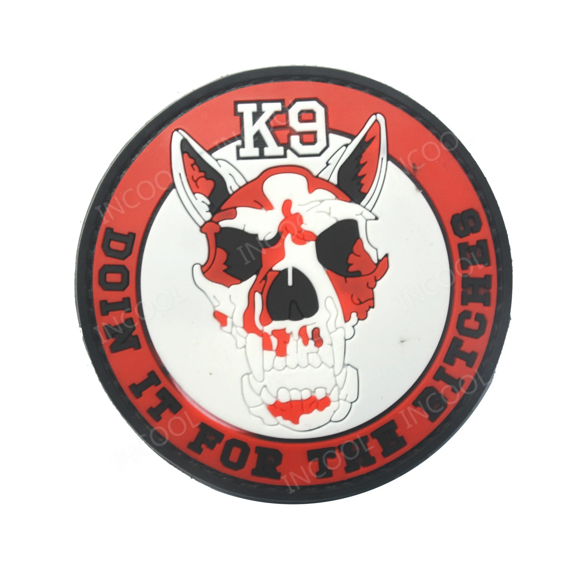 PVC Red Only Hook Сервис собака Рабочая тренировка K9 аппликация "собака" для шлейка для домашних животных вышитые патчи для поддержания боевого духа нашивки ПВХ вышивка значки - Цвет: PVC Red Only Hook