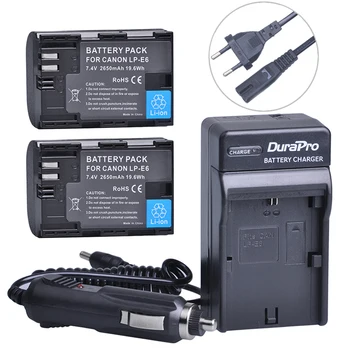 

2x LP-E6 LP E6 LPE6 LP-E6N Camera Li-ion Battery+Car Charger+AC Cable For Canon LP-E6 EOS 5DS R 5D Mark II 5D Mark III 6D 7D 80D