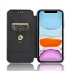 Carbon Fiber Magnetic Flip Cover Case for IPhone 15 14 13 12 Pro Max Mini 11 SE XS XR X Max 6 6S 7 8 Plus Wallet Card Holder 4