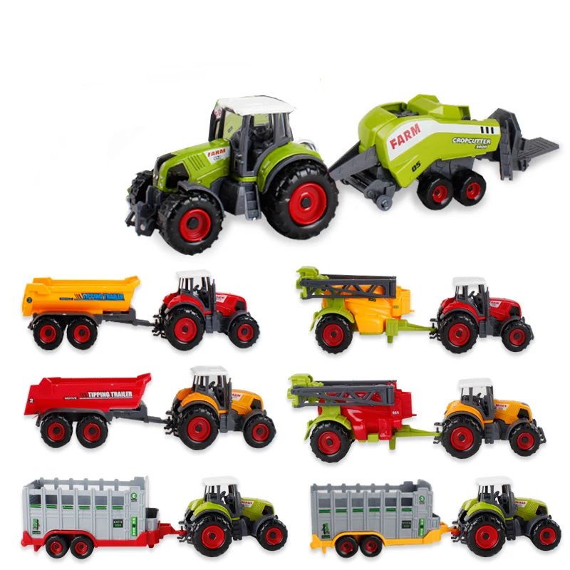 1:32 Plastic ABS Farmer Car Model toy Grain Harvesters Farm Tractor Grain Loader 