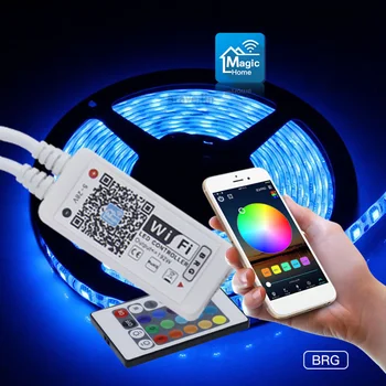 

Smart RGB WiFi Light Controllers Home Phone WIFI Controllers 24-button Alexa Voice Remote for LED Strip Lamp