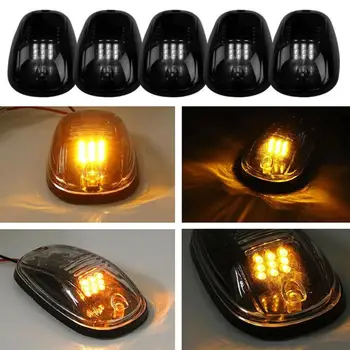 

Newest Smoked Lens 3000K Amber 9LED Cab Roof Top Marker Running Clearance Lights for Dodge Ram 2500 3500 4500 2003-2016
