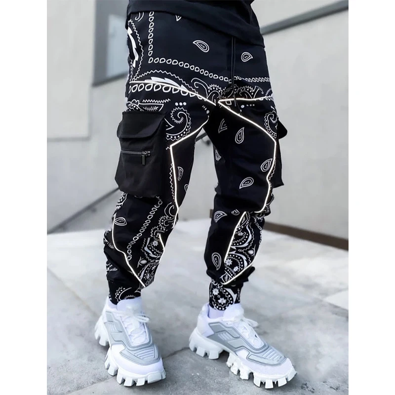Pantalones de chándal holgados para hombre, diseño de Hip hop, moda urbana