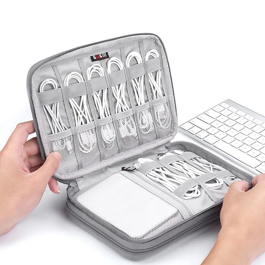 Digital Storage Bag Data Cable Storage Bag Headphone Storage Bag Large Internal Capacity Data Cable Organizing Bag