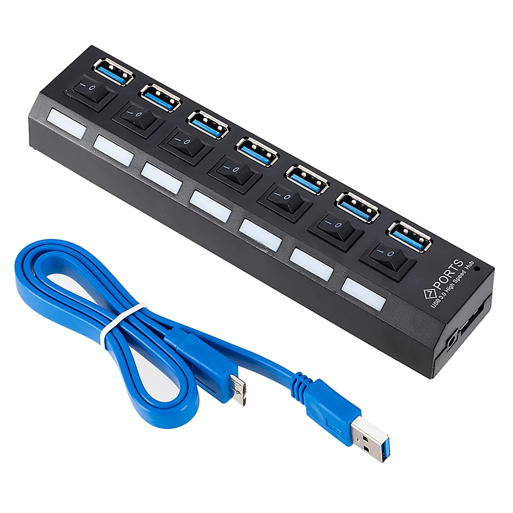 Usb хаб 3 0 Мульти USB концентратор Высокоскоростной разветвитель 4/7 портов ПК