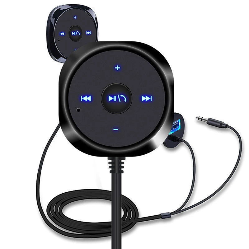 

Music Adapter Audio Transmitter Receiver 1 Set Mini Wireless Bluetooth with Aux Out for Speaker Car Stereo Hands-free