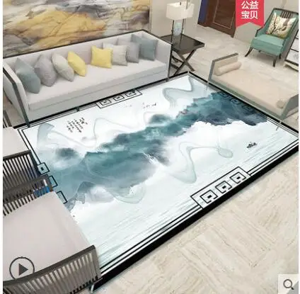 

4000*3000mm Nordic style Rectangle carpet/3D stereo geometric black and white pattern/bedroom coffee table bedside Rugs