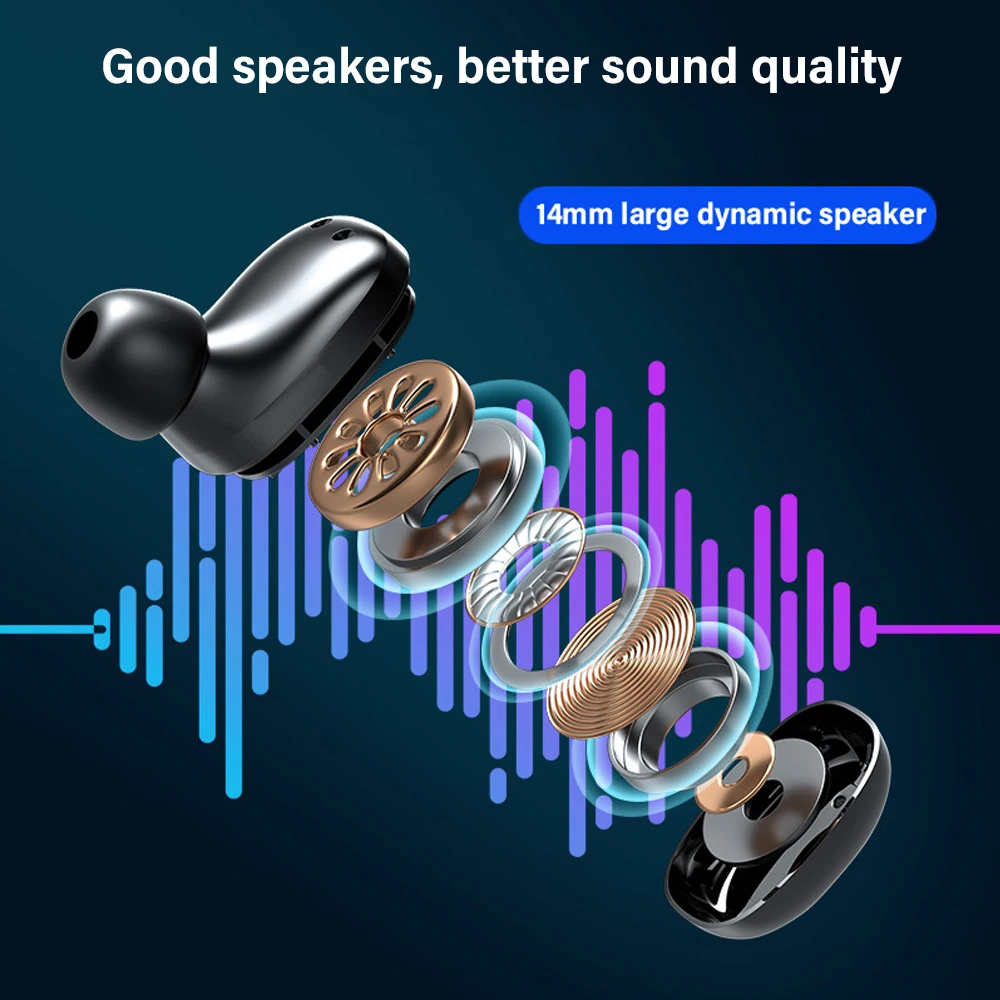 Metalbay Bluetooth наушники 3500 мАч зеркальный дизайн TWS 5 0 мини в ухо HD звонки гарнитуры