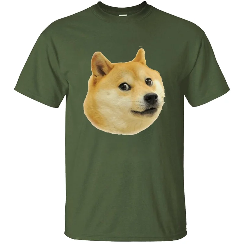 Индивидуальная Повседневная мужская футболка doge, летняя мужская футболка размера плюс 3xl 4xl 5xl, Натуральная мужская футболка с коротким рукавом в стиле хип-хоп