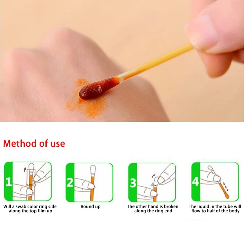 Одноразовый Медицинский Йод хлопок палка дезинфекция Q-tips аптечка