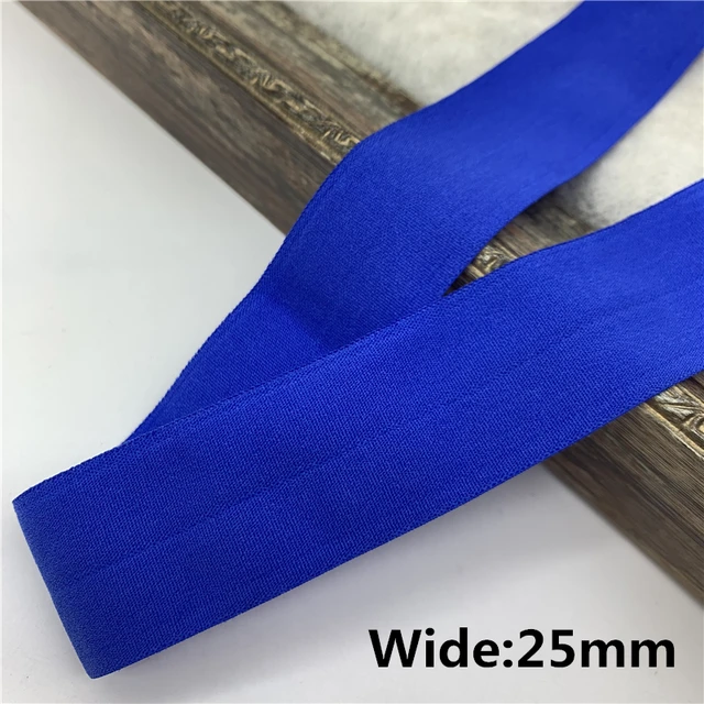  5Yards Elastic Ribbon Fold Over Elastic 1 Inch Wide Spandex  Satin Band Ties Hair Accessories Lace Trim for Sewing Craft DIY  Apparel-Colored Elastic Bands for Sewing Crafts Decoration Clothes Handmade  