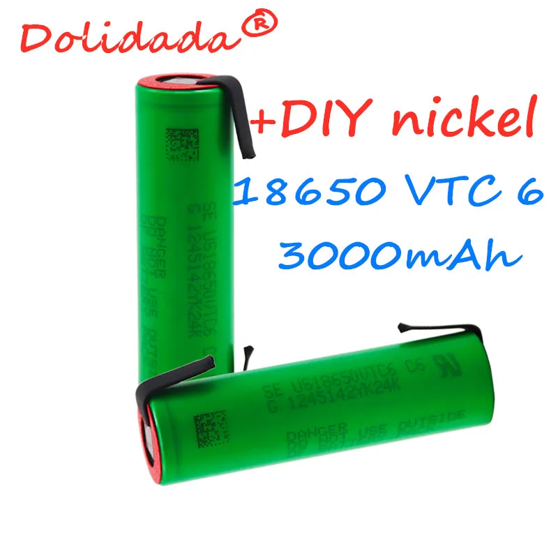 1-10 единиц VTC6 3,7 V 3000mAh литий-ионный аккумулятор высокой интенсивности разряда для sony US18650 VTC6 3000mah DIY инструмент для электронных сигарет