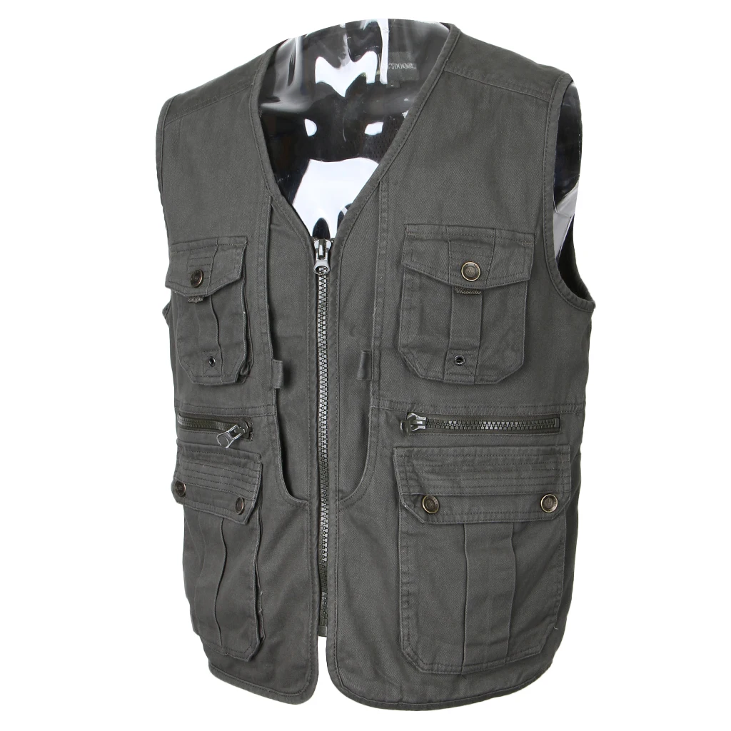 Multi-Pockets Fishing Vests Jacket Outdoor Travel Climbing Hiking Cycling Photography Vest 