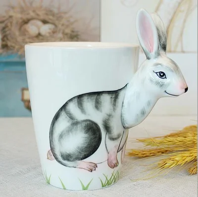 A002 ULKNN 3D Животные керамические кружки кофе молоко чай чашки милый мультфильм слон кролик орангутан собака Альпака Тигр петух детский подарок - Цвет: A002