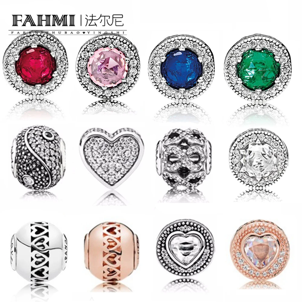 

2019 Original genuine 100% 925 sterling silver Hollowed out pattern Charm bead Fit collocation DIY bracelet E series jewelry