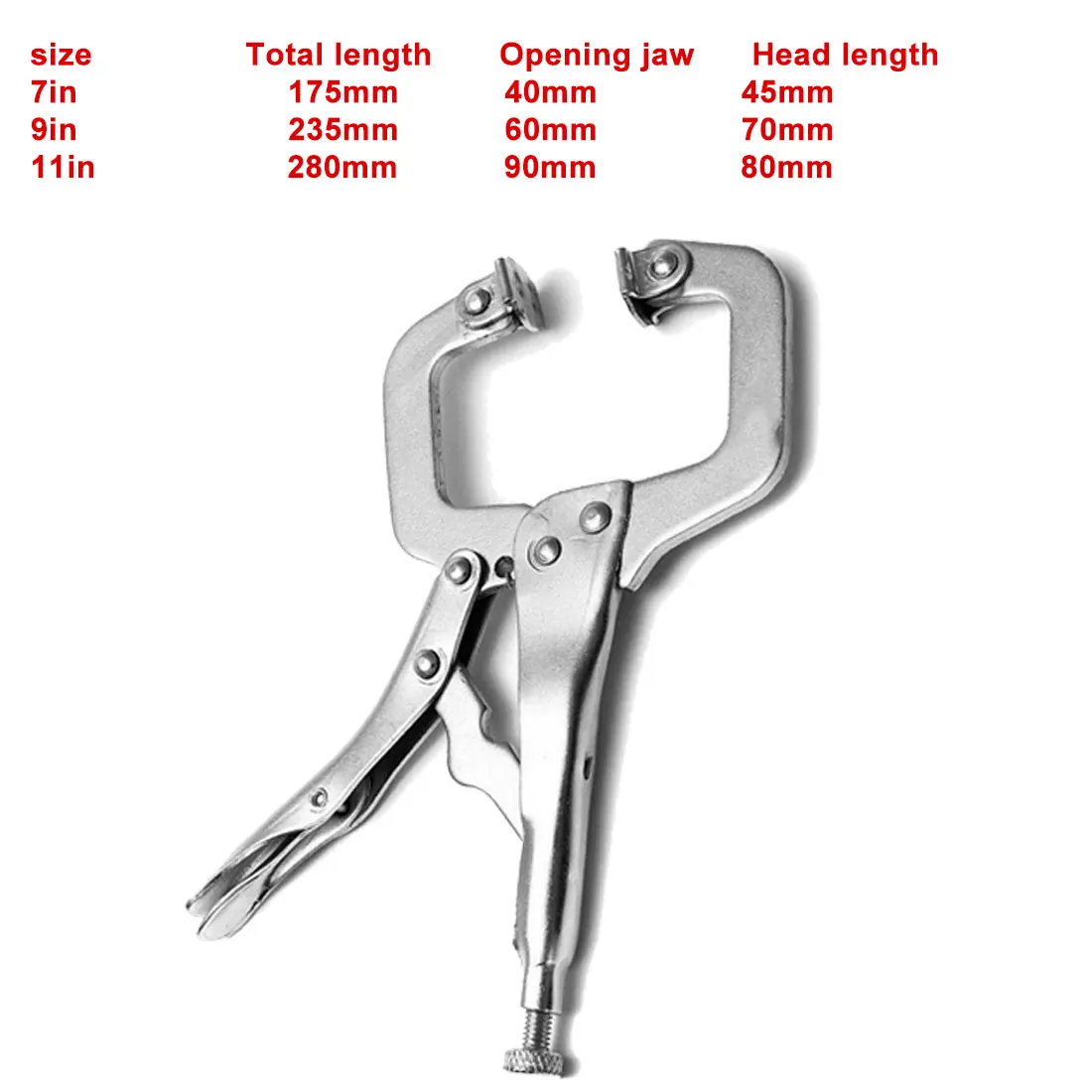 

Wood Work C Clamp Weld Clip Woodwork Vise Lock Jaw Alloy Steel Hand Tool Swivel Fix Plier Pincer Tong Tenon Locator Pad