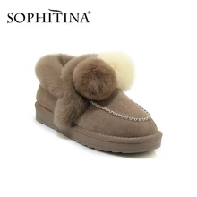 SOPHITINA/Новые ботинки Женская шерстяная зимняя удобная обувь с
