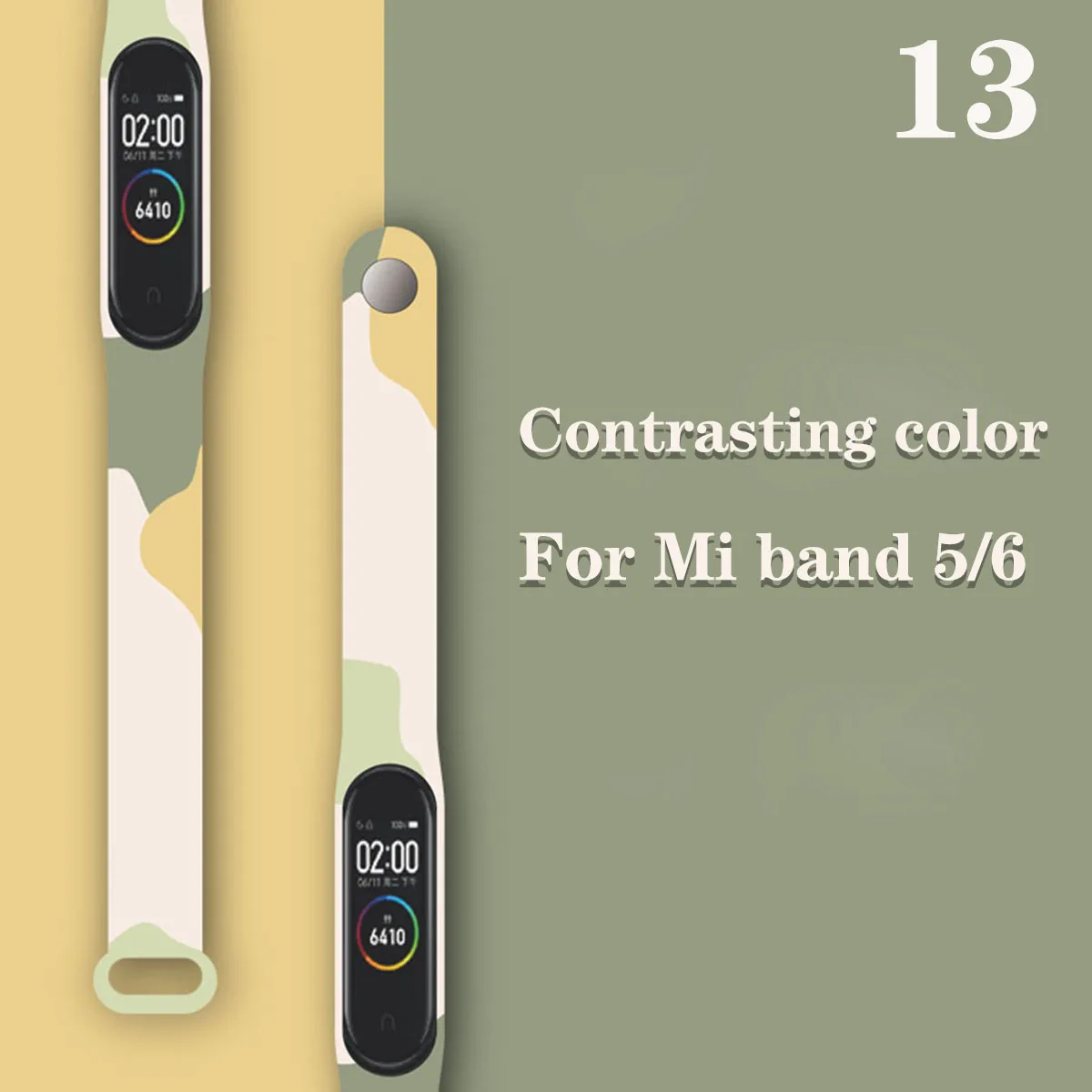 Silicone Bracelet For Xiaomi Mi Band 6453 Sport Wristband Mi Band 5 6 Replacement Straps for  Waterproof Print Smart Watch Strap 