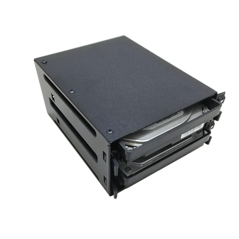 Caixa de Extração de Disco Rígido Gaiola de Disco Rígido Suporte de Absorção de Choque Desktop Chassi do Computador Rack de Expansão Interna 2-bay 3.5-inch - Imagem 3
