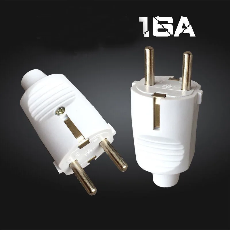 250v 16a French Russia Korea German EU Schuko Plug power cord wired cable Socket Male Female Assembly Receptacle connector plug adapter