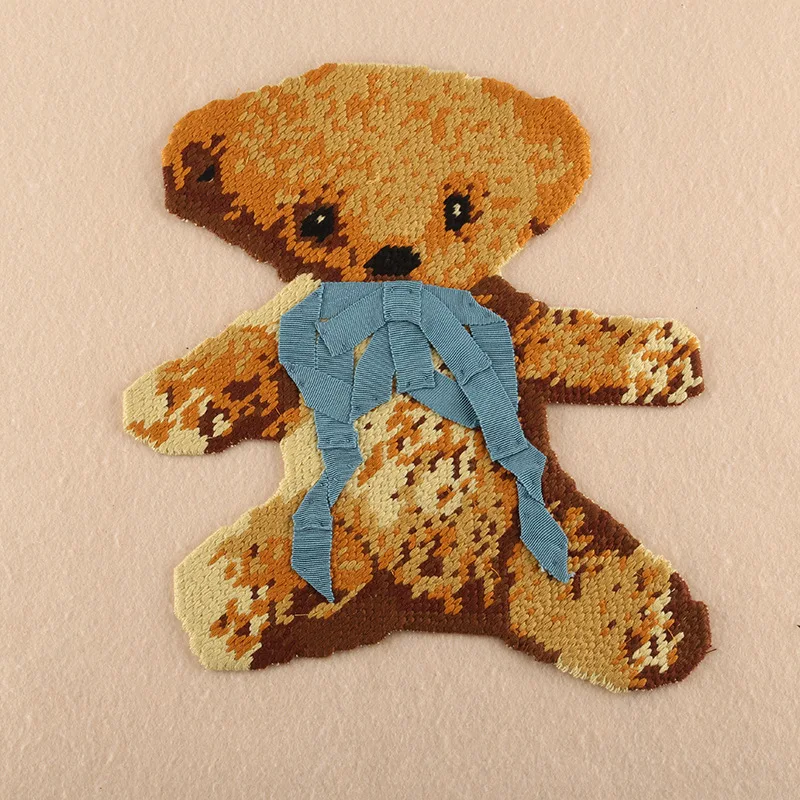 Аппликация с вышивкой в виде маленького медведя Tuba патчи для шитья помощью утюга