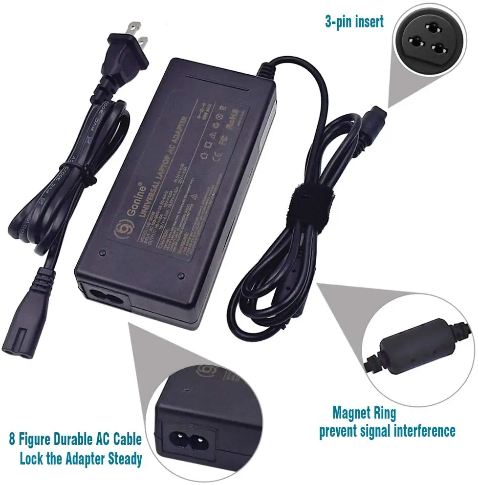 Carregador Universal do Portátil de 90w C.a. 110240v à C.c. 19v 20v 15v 16v Compatível com o Caderno de Lenovo do Gateway de hp Dell Acer Asus Toshiba - Image 4