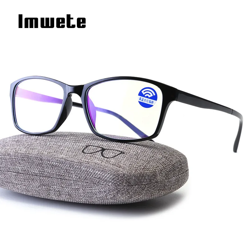 Imwete, анти-синяя оправа для очков, женские прозрачные линзы, компьютерные оправы для очков, мужской синий светильник, блокирующие очки для глаз