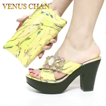 

Italy Stylish Shoe and Bag Set Women Shoes and Bag Set African Wedding Sandals Italian Shoes with Matching Bags Set Women Heels