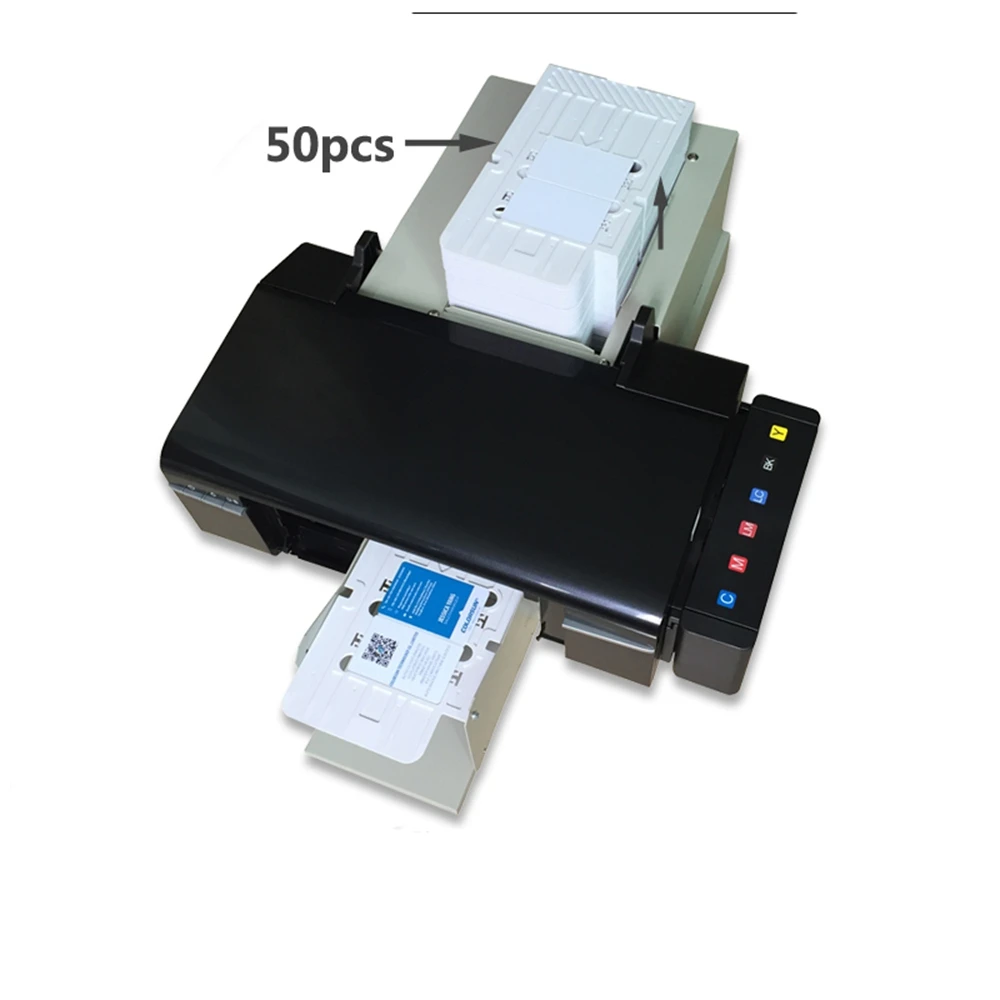 høflighed pedicab kapre Automatic Pvc Id Card Printer For Epson L800 Printer Cd Inkjet Printer With  51 Cd Pvc Card Trays High Quality - Printers - AliExpress