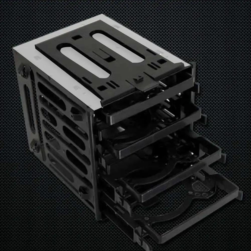 Hard Drive Enclosure 4 3.5-inch Shockproof Hard Disk Box HDD Mounting Bracket Tray HDD Cage Rack Bracket for Nas Chassis Modification