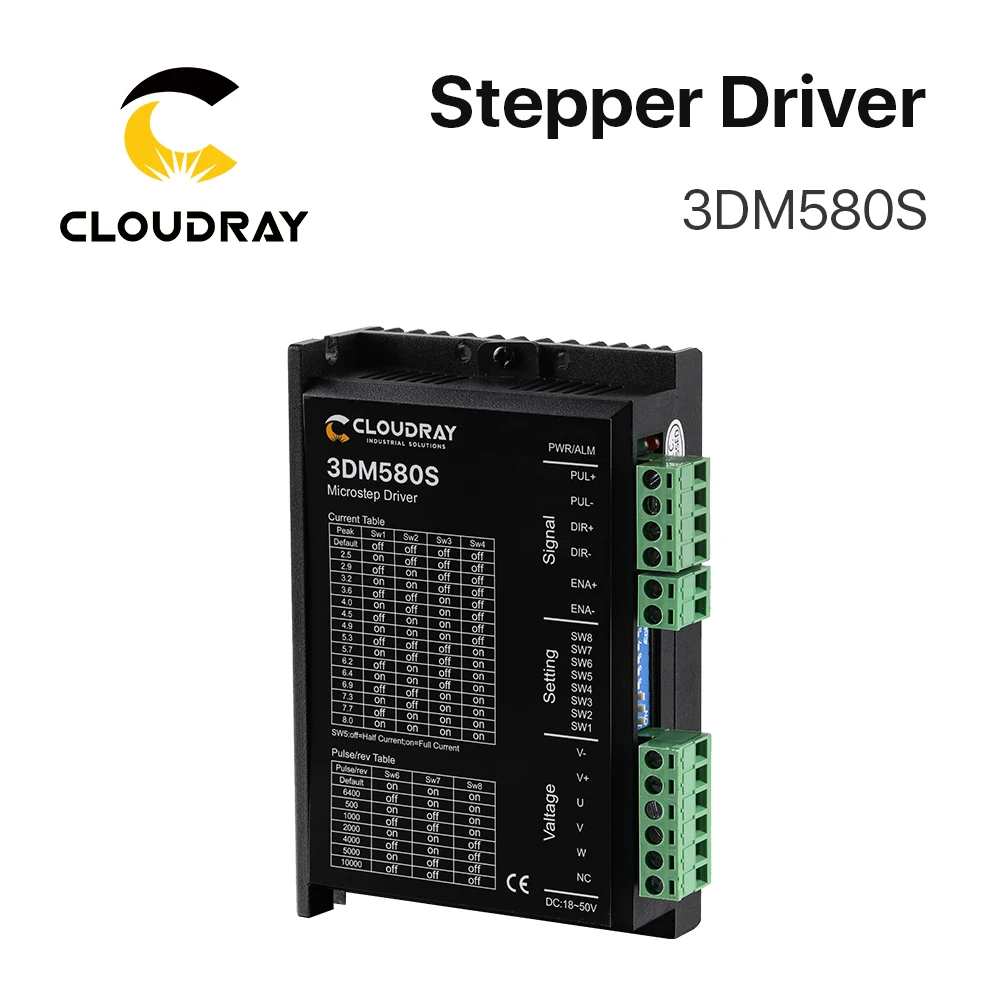 Cloudray 3DM580S 3 Phase Stepper Driver 24-50VDC for Nema 23 Stepping Motor Controller CNC Engraving Machine stepper motor controller