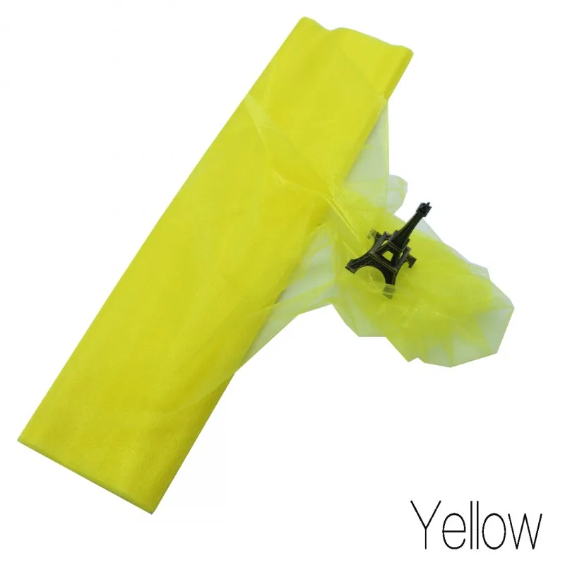 10 м/рулон, 48 см, тюль, рулон, ткань, катушка, пачка, прозрачная органза, тюль для дома, свадебное украшение, для детского душа, сделай сам, рубашка, ремесло - Цвет: Yellow
